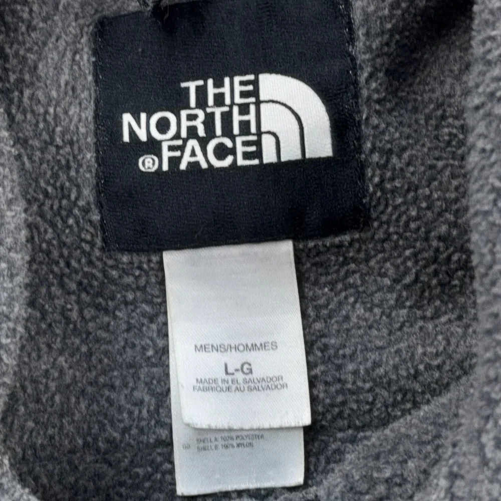 The North Face Denali Jacket Men Large Gray Black Fleece Full Zip Interchange